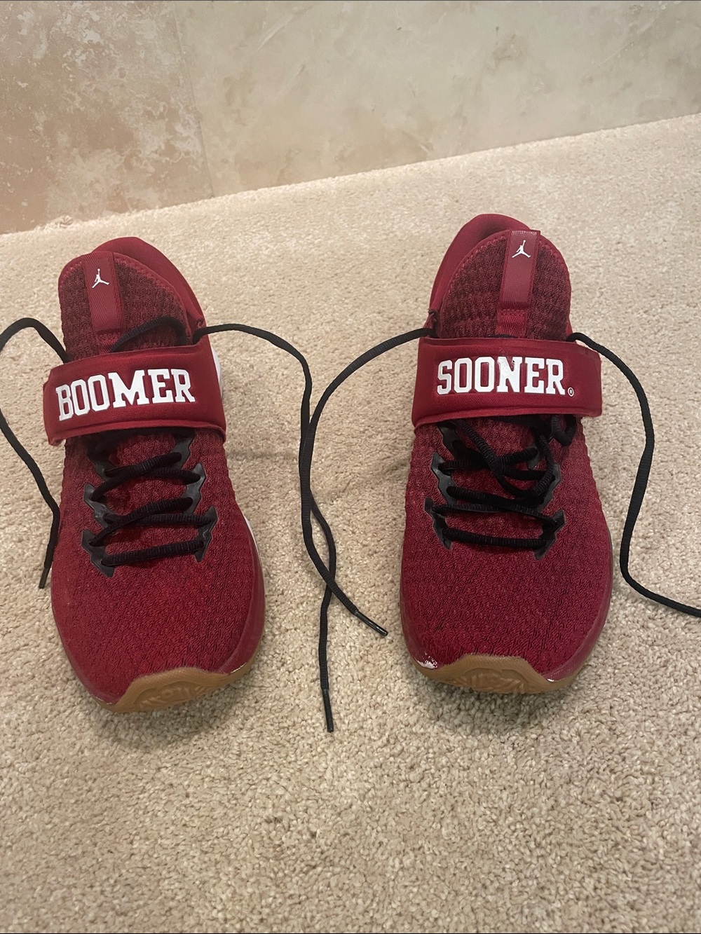 Air Jordan Trainer 3 Flightspeed OU Boomer Sooner tennis shoes, size 10